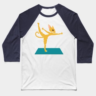 Yoga cat doing Natarajasana asana Baseball T-Shirt